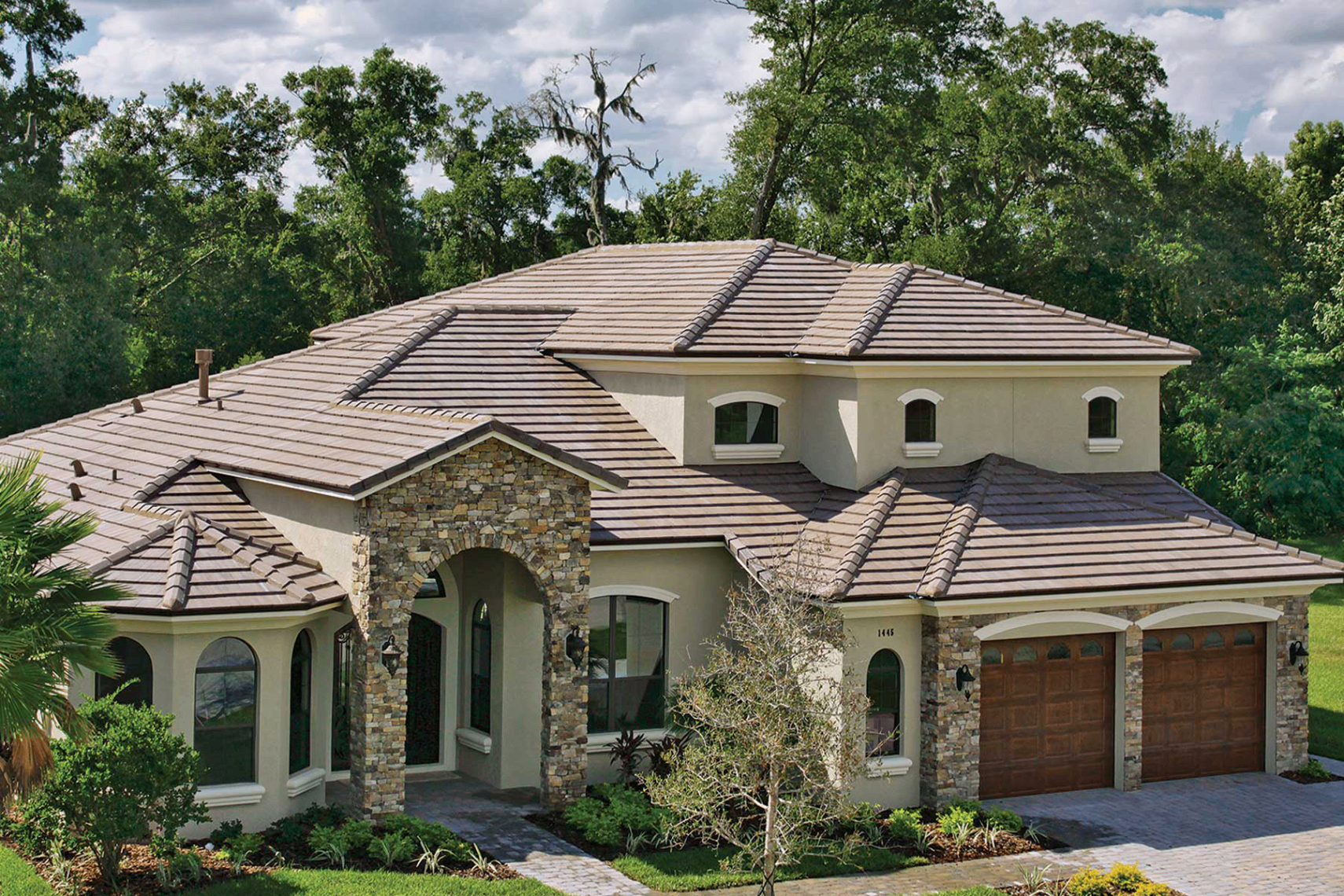 Beautiful residential home with premium roofing